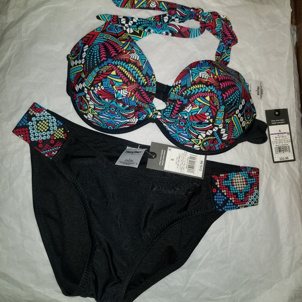 Mossimo Aztec print bikini small